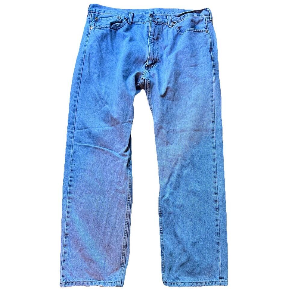 Levi's 505 Regular Fit Straight Leg Medium Stonewash Jeans Pants Men's 38x30